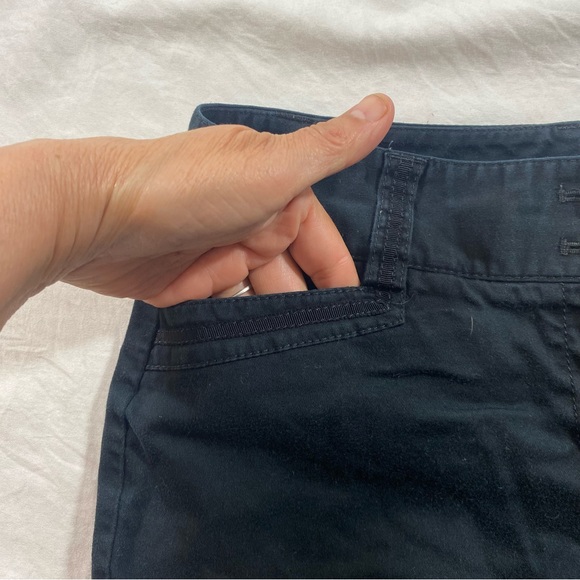 White House Black Market Black Pockets Bermuda Shorts Tailored Fit Cotton - Picture 5 of 6